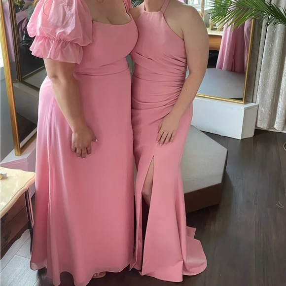 Revelry Fallon Crepe Dress Rosette Size 4 Petite, No Alterations - Picture 6 of 7